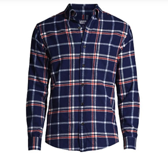 New Men's Traditional Fit Pattern Flagship Flannel Shirt - Picture 1 of 4